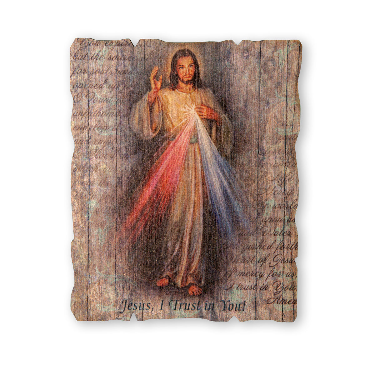 Divine Mercy Wood Wall Plaque