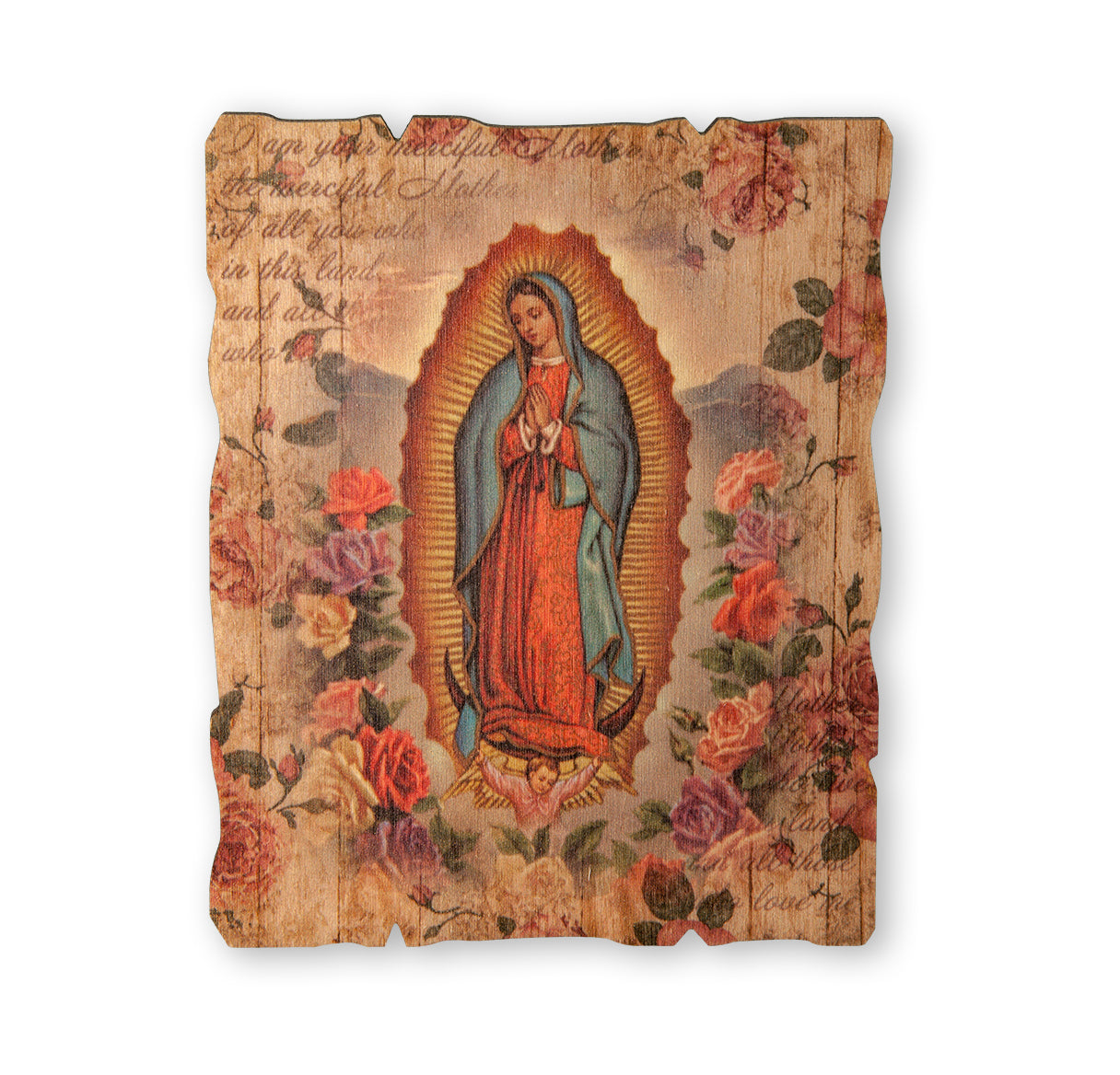 Our Lady of Guadalupe Wood Wall Plaque
