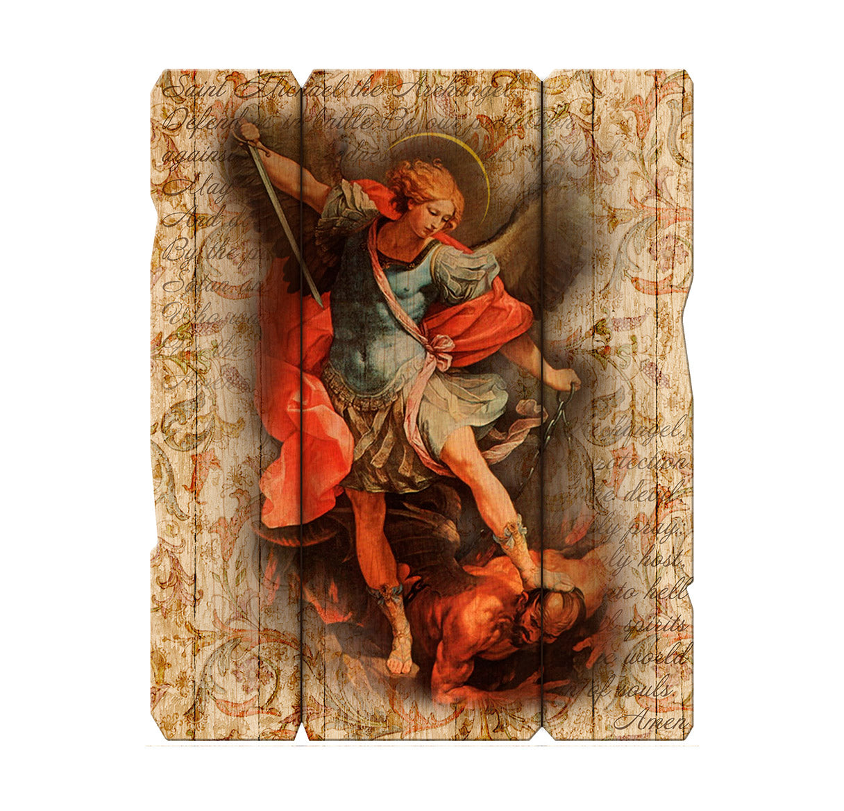 St. Michael Wood Wall Plaque