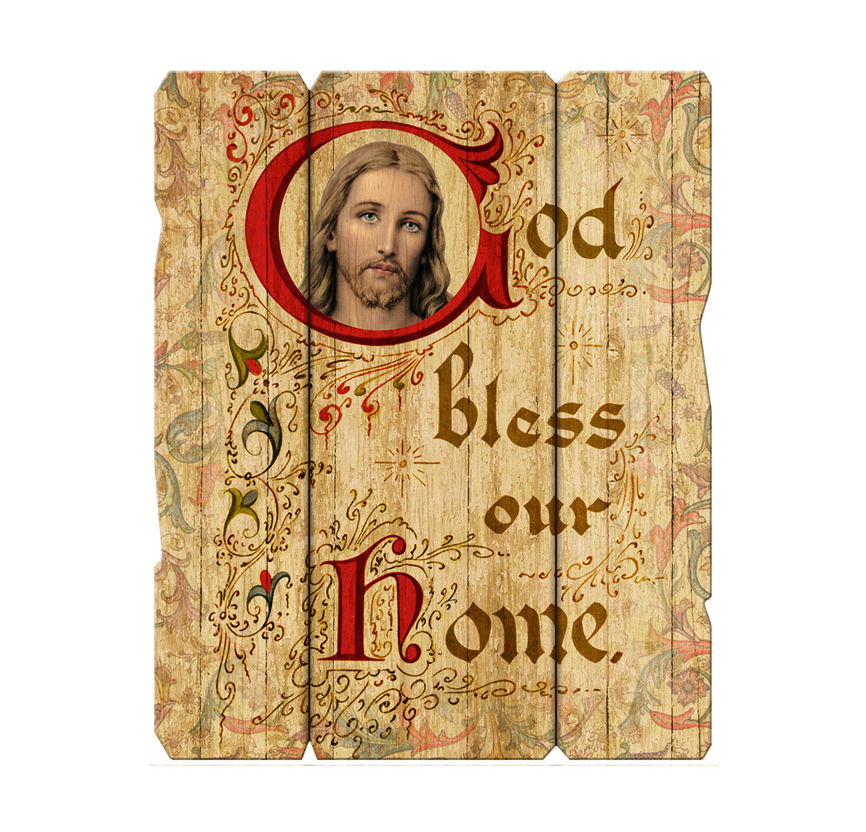 God Bless Our Home Wood Wall Plaque