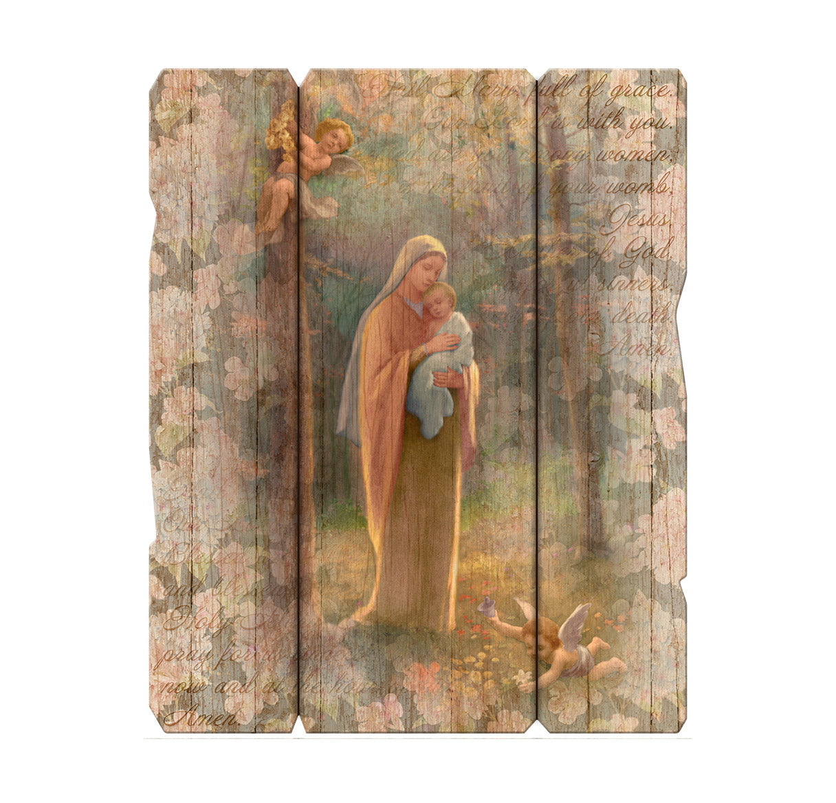 Madonna of the Woods Wood Wall Plaque
