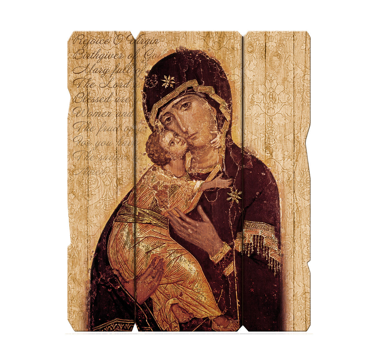 Our Lady of Vladimir Wood Wall Plaque