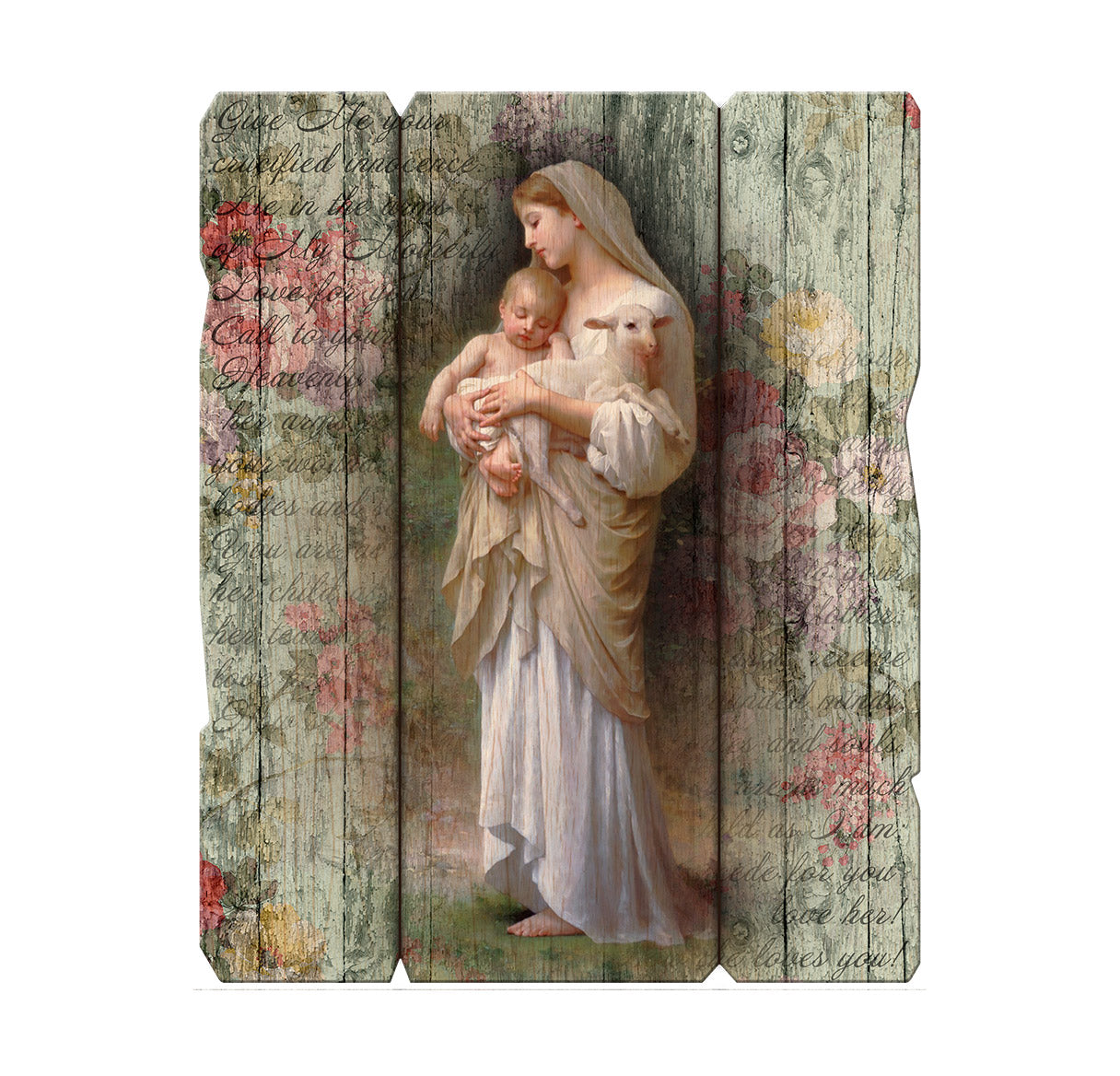 Our Lady of Divine Innocence Wood Wall Plaque