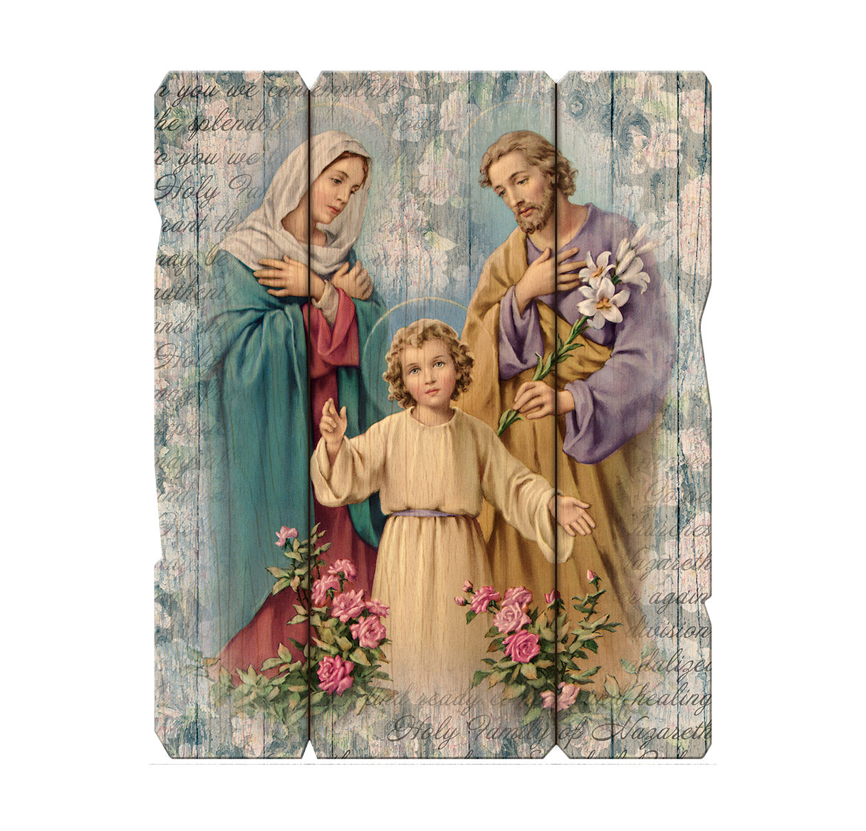 Holy Family Wood Wall Plaque