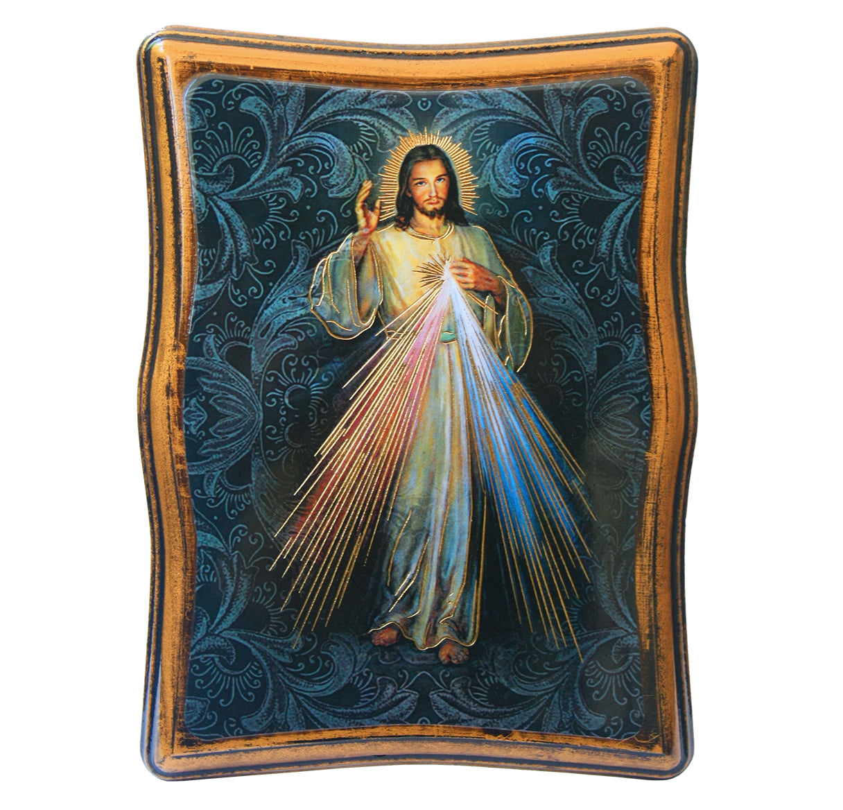 Divine Mercy Antiqued Wood Plaque