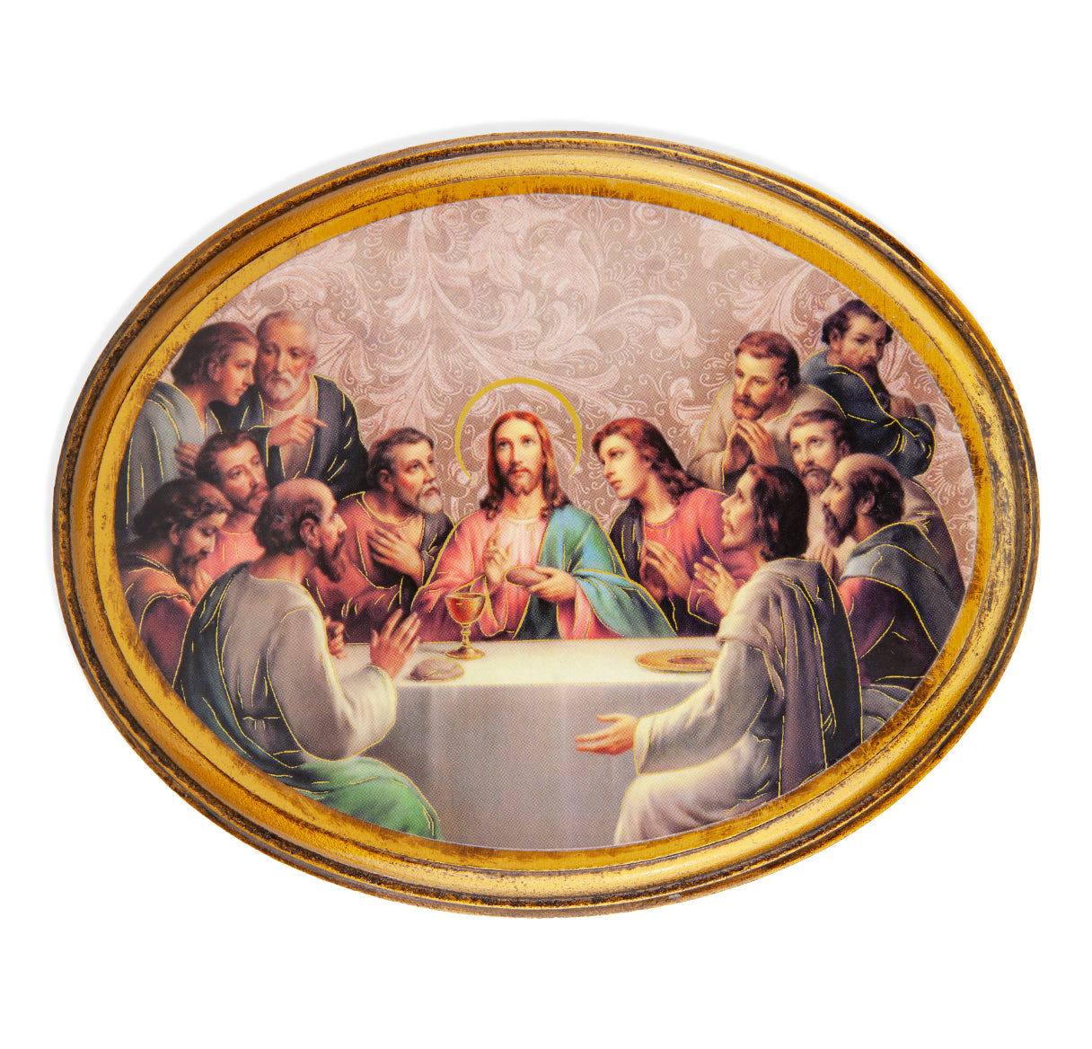 Last Supper Antiqued Wood Plaque