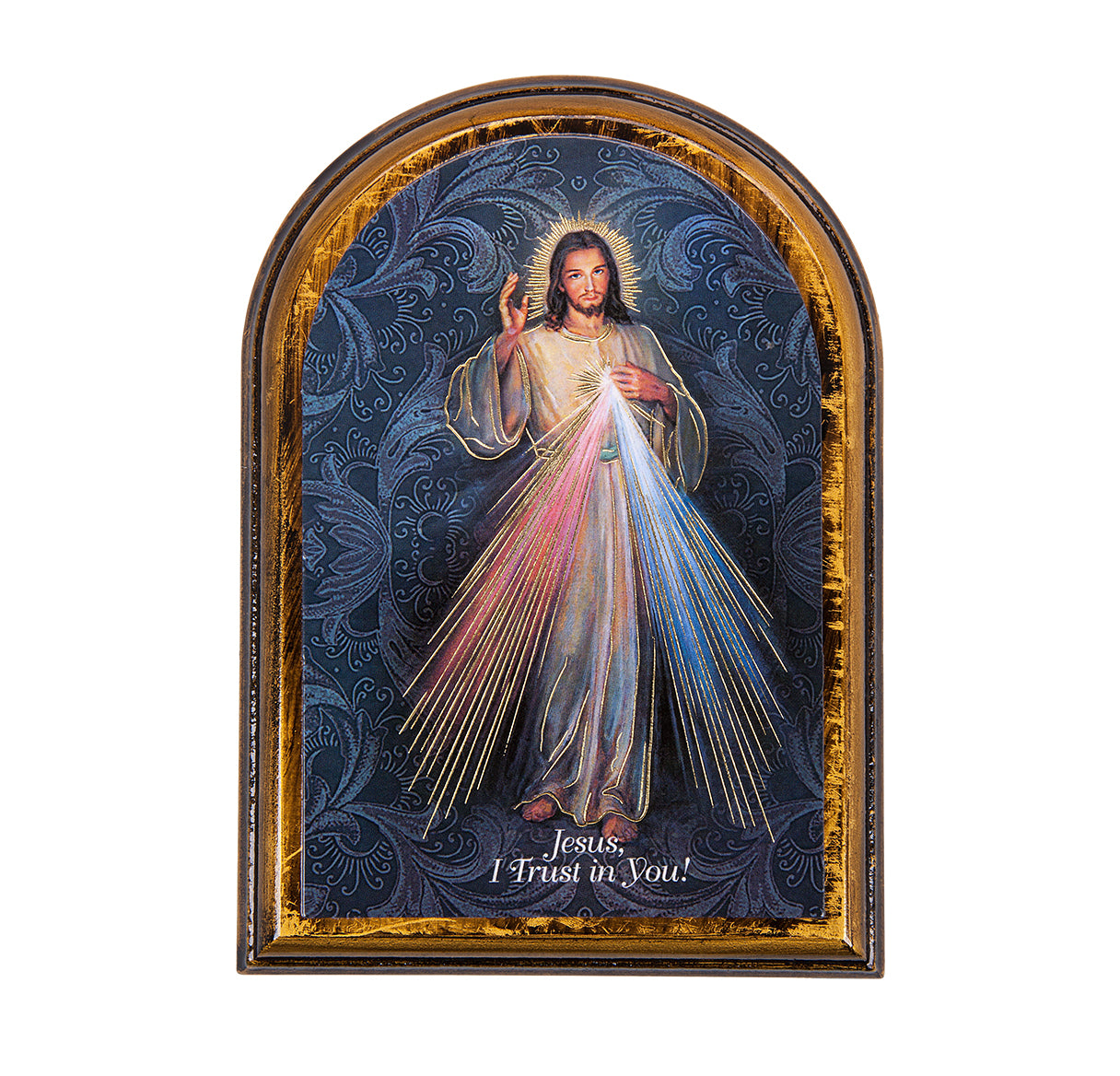 Divine Mercy Antiqued Wood Plaque