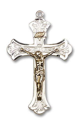 Two-Tone GF/SS Crucifix Pendant