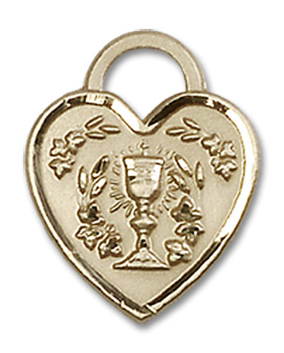 14kt Gold Communion Heart Medal