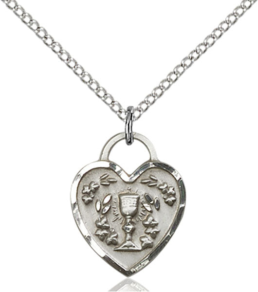 Sterling Silver Communion Heart Pendant