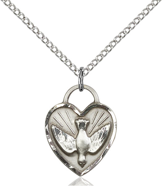 Sterling Silver Confirmation Heart Pendant