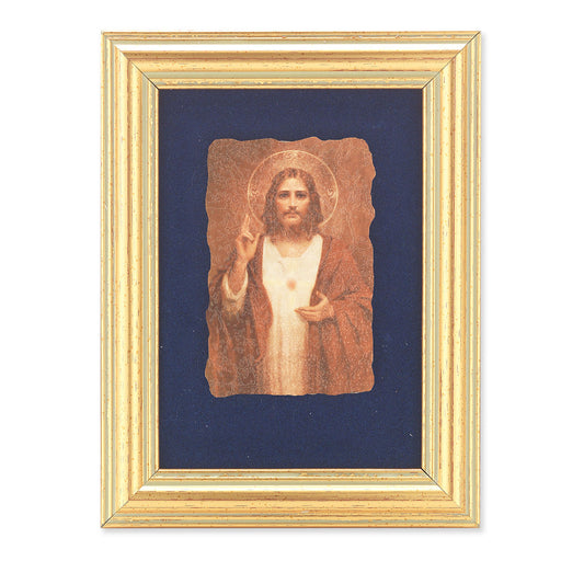 Sacred Heart of Jesus Gold Framed Art