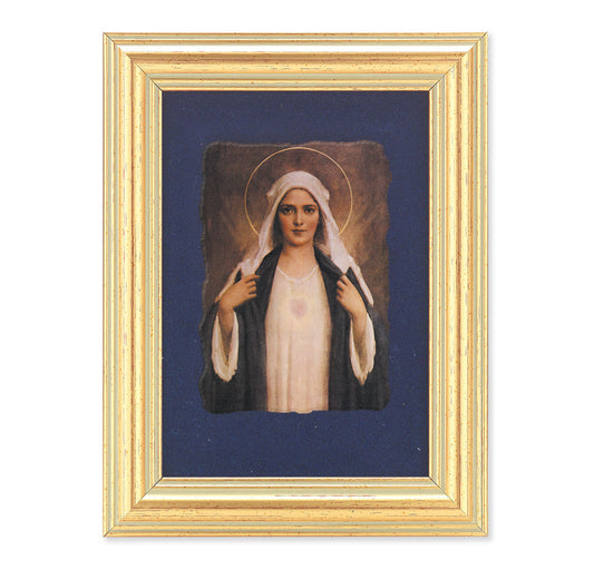 Immaculate Heart of Mary Gold Framed Art