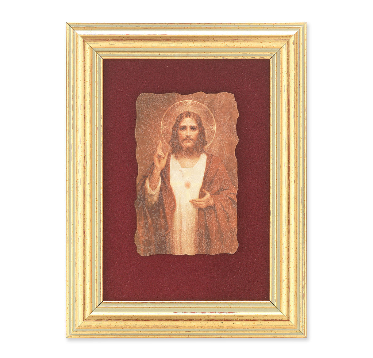 Sacred Heart of Jesus Gold Framed Art