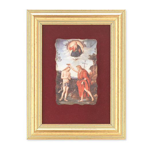 Baptism of Jesus Gold Framed Art