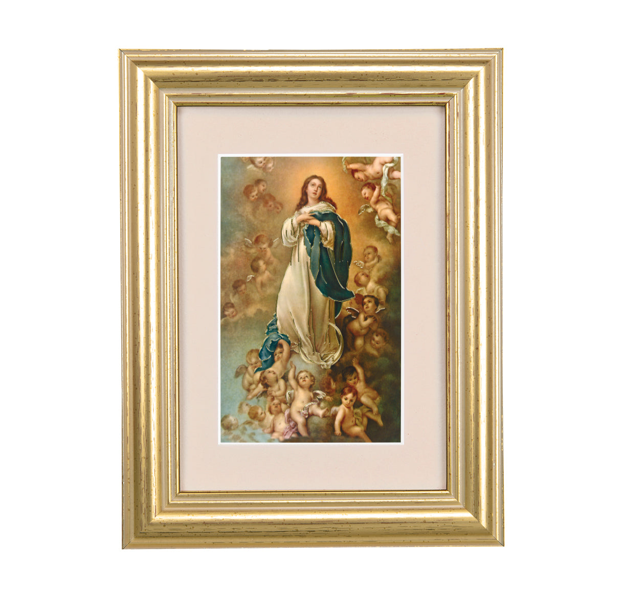 Immaculate Conception Framed Art with Maroon Velvet Matting