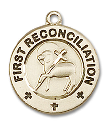 14kt Gold FirSaint Reconciliation / Penance Medal