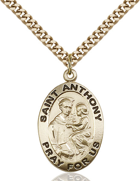 14kt Gold Filled Saint Anthony of Padua Pendant