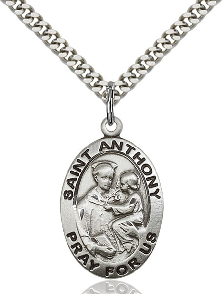 Sterling Silver Saint Anthony of Padua Pendant