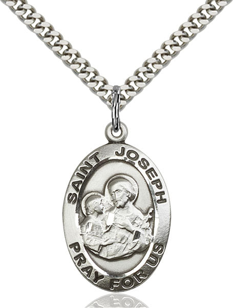 Sterling Silver Saint Joseph Pendant