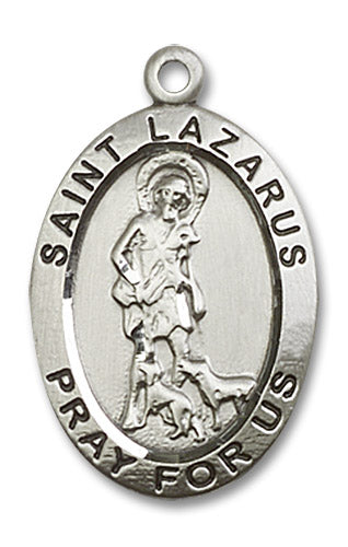 Sterling Silver Saint Lazarus Pendant