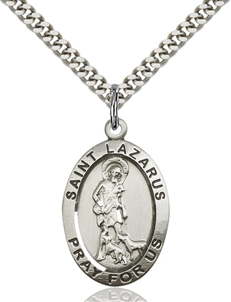 Sterling Silver Saint Lazarus Pendant