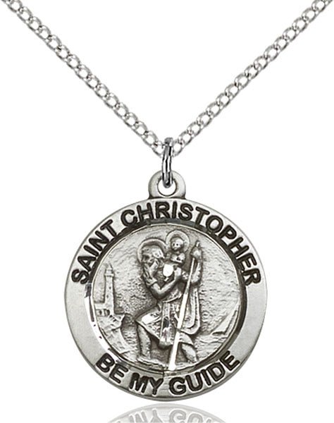 Sterling Silver Saint Christopher Pendant