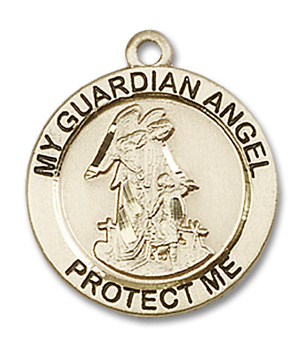 14kt Gold Guardian Angel Medal