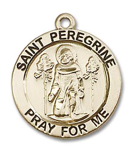 14kt Gold Saint Peregrine Medal