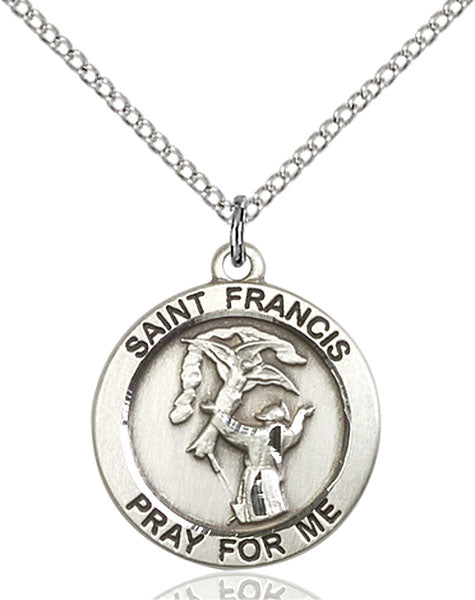 Sterling Silver Saint Francis Pendant