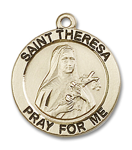 14kt Gold Saint Theresa Medal