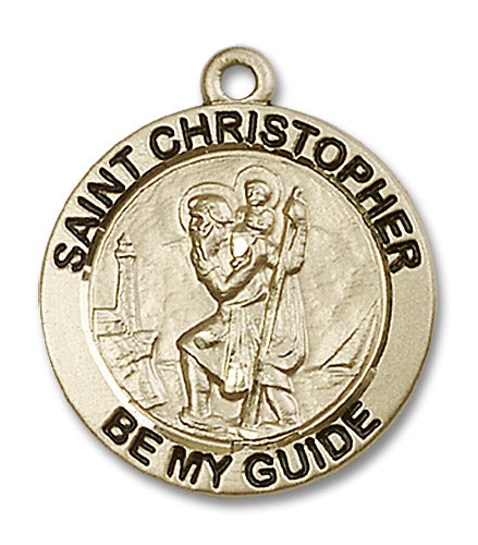 14kt Gold Saint Christopher Medal