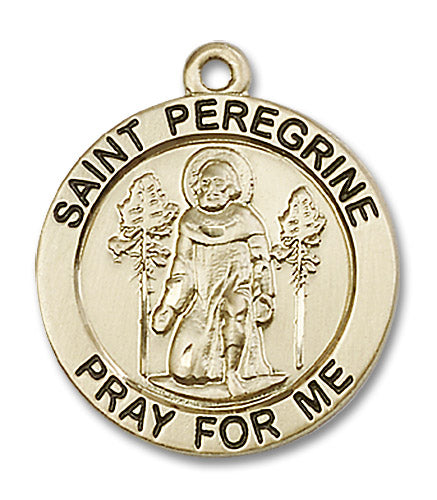 14kt Gold Saint Peregrine Medal