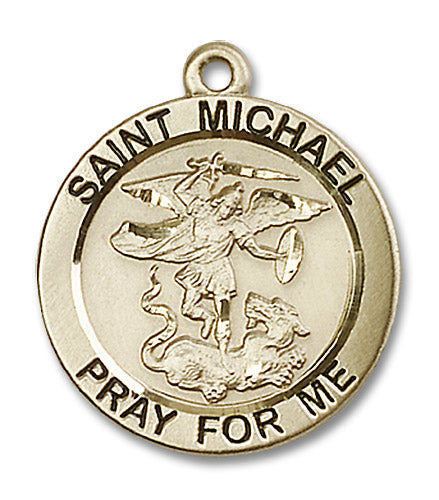 14kt Gold Saint Michael the Archangel Medal