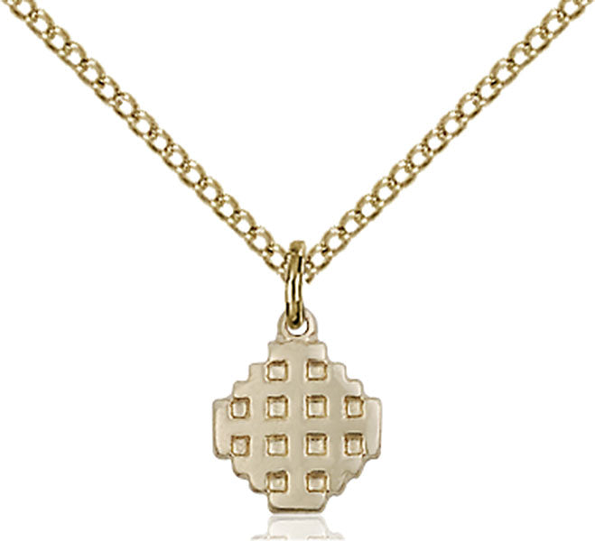 14kt Gold Filled Jerusalem Cross Pendant