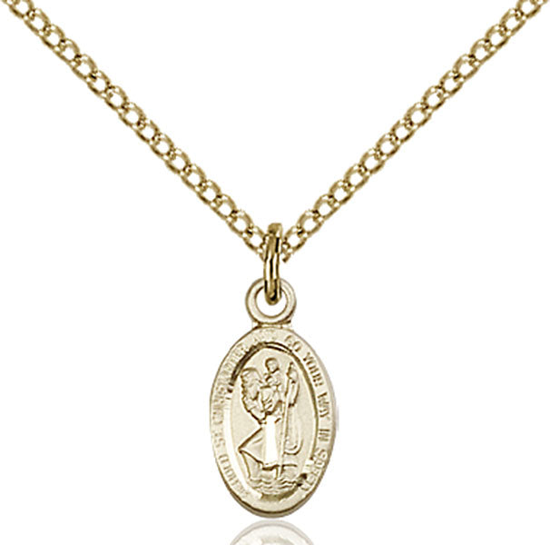 14kt Gold Filled Saint Christopher Pendant