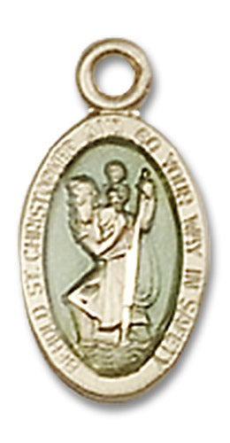 14kt Gold Saint Christopher Medal