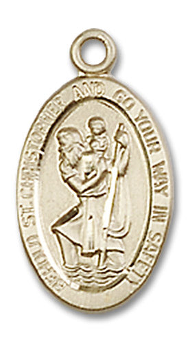 14kt Gold Saint Christopher Medal