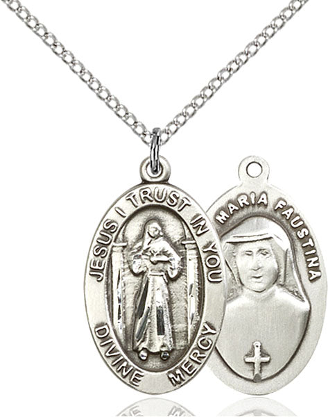 Sterling Silver Divine Mercy Pendant