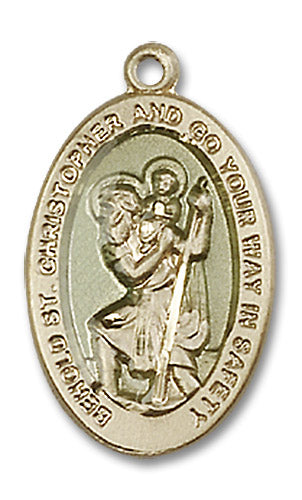 14kt Gold Saint Christopher Medal