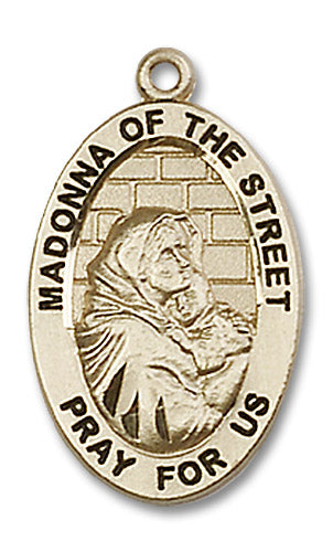14kt Gold Madonna of the Street Medal