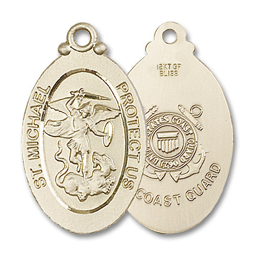 14kt Gold Filled Saint Michael / Coast Guard Pendant