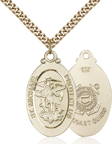 14kt Gold Filled Saint Michael / Coast Guard Pendant
