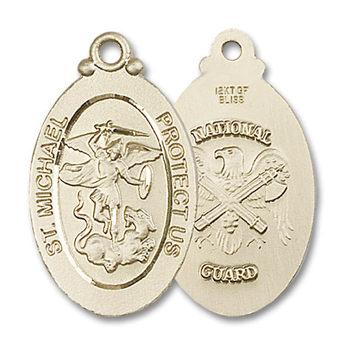 14kt Gold Filled Saint Michael / Nat'l Guard Pendant