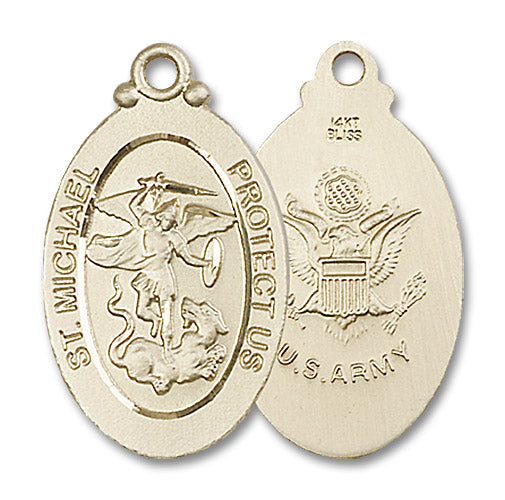 14kt Gold Saint Michael the Archangel Medal