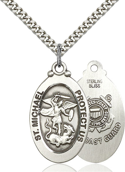 Sterling Silver Saint Michael / Coast Guard Pendant