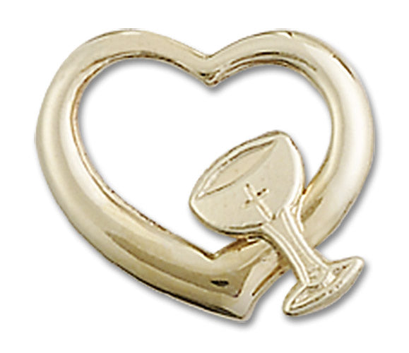 14kt Gold Heart / Chalice Medal