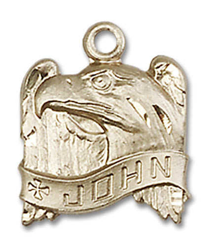 14kt Gold Saint John Medal