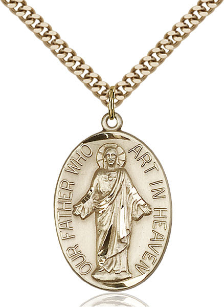 14kt Gold Filled Our Father Pendant