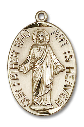 14kt Gold Our Father Medal